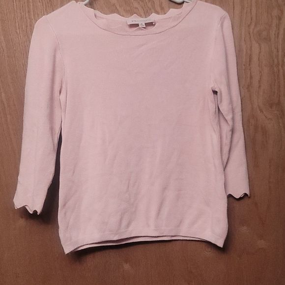 PHILOSOPHY pink 3/4 sleeve sweater size medium - Picture 2 of 5
